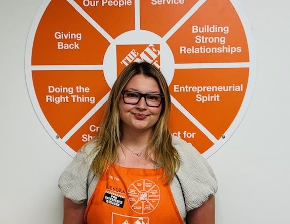 Kendra, Pro Experience Manager at The Home Depot, who began her career as a part-time cashier.