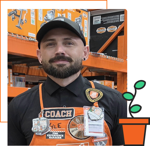 Kendra, Pro Experience Manager at The Home Depot, who began her career as a part-time cashier.